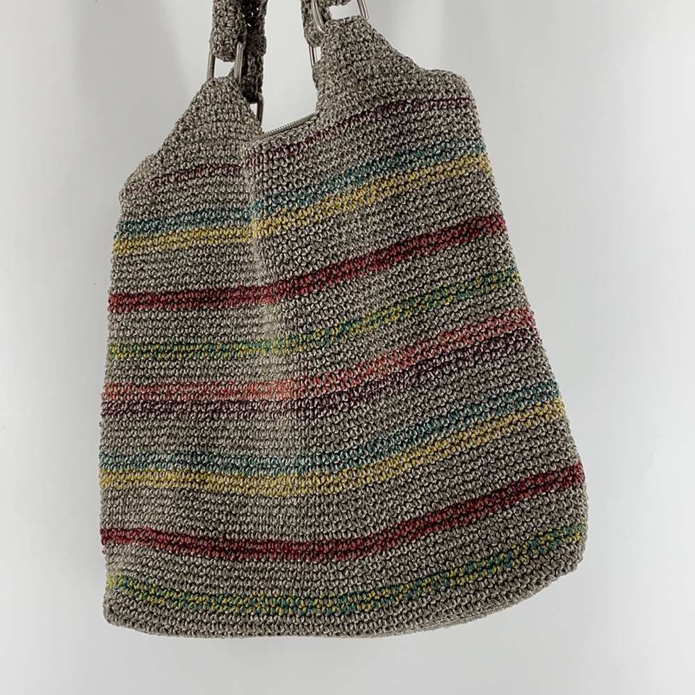 THE SAK TOTE HANDBAG MULTICOLORED CROCHET HANDCRAFTED - Picture 8 of 11
